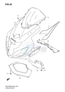 GSX-R600 (E2) drawing COWLING BODY (GSX-R600K4 K5)