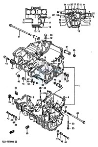 GSX-R1100 (G-H-J) drawing CRANKCASE