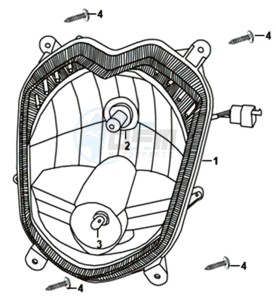 ORBIT III 50 25KMH (L8) NL drawing HEAD LAMP COMPLETE.