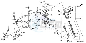 NC700XAD NC700X ABS Europe Direct - (ED) drawing REAR BRAKE MASTER CYLINDER (NC700XA/XD)