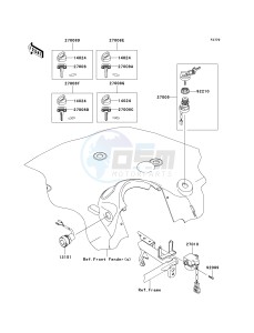 KVF 700 A [PRAIRIE 700 4X4] (A6F) A6F drawing IGNITION SWITCH