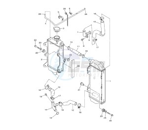 WR F 450 drawing RADIATOR AND HOSE