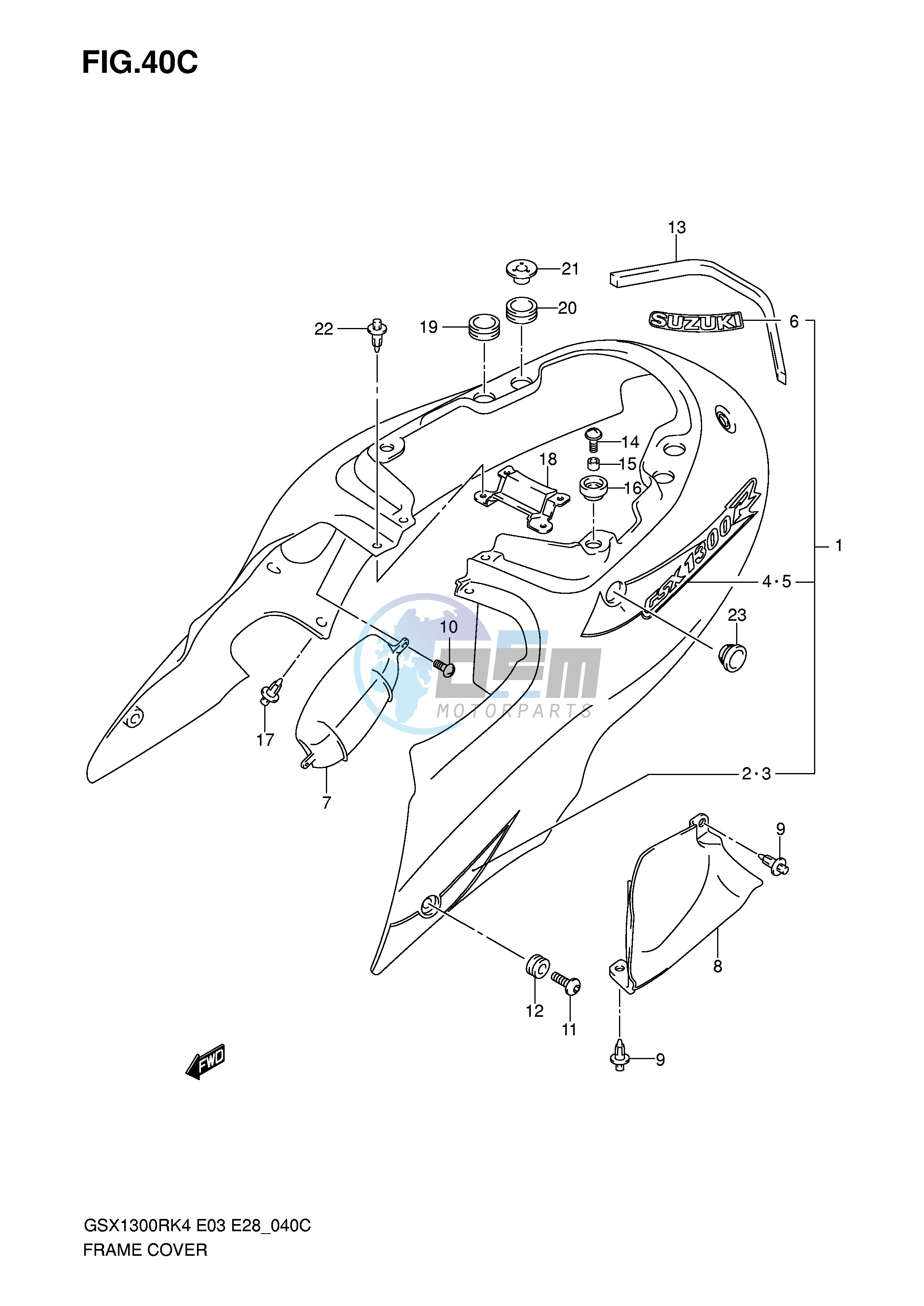 FRAME COVER (GSX1300RZK6)