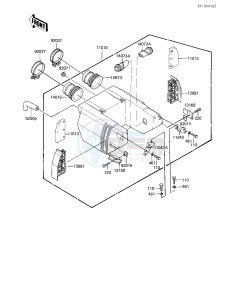 EX 305 B [GPZ 305] (B1) [GPZ 305] drawing AIR CLEANER