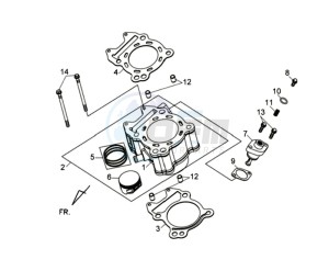 WOLF 250EFI drawing CYLINDER MET PISTON