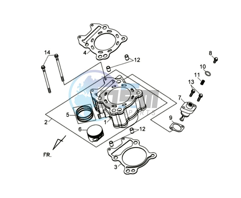 CYLINDER MET PISTON