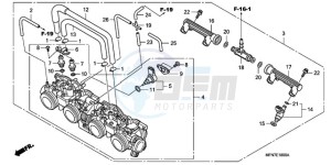 CB1000R9 France - (F / CMF) drawing THROTTLE BODY