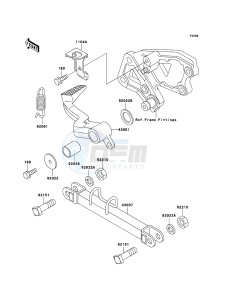 ZZR600 ZX600E6F GB XX (EU ME A(FRICA) drawing Brake Pedal