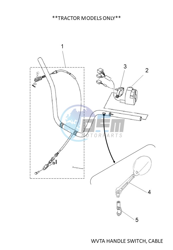 WVTA HANDLE SWITCH, CABLE