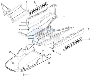 NRG 50 power DT drawing Footboard - spoiler