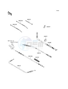 KRF 750 G [TERYX 750 FI 4X4] (G9F) G9F drawing CABLES