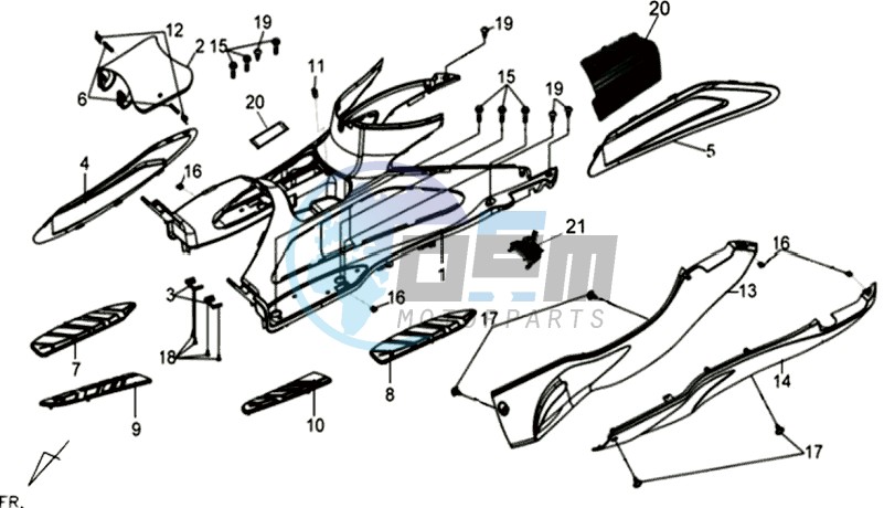 FOOTREST / FRAME COWLING