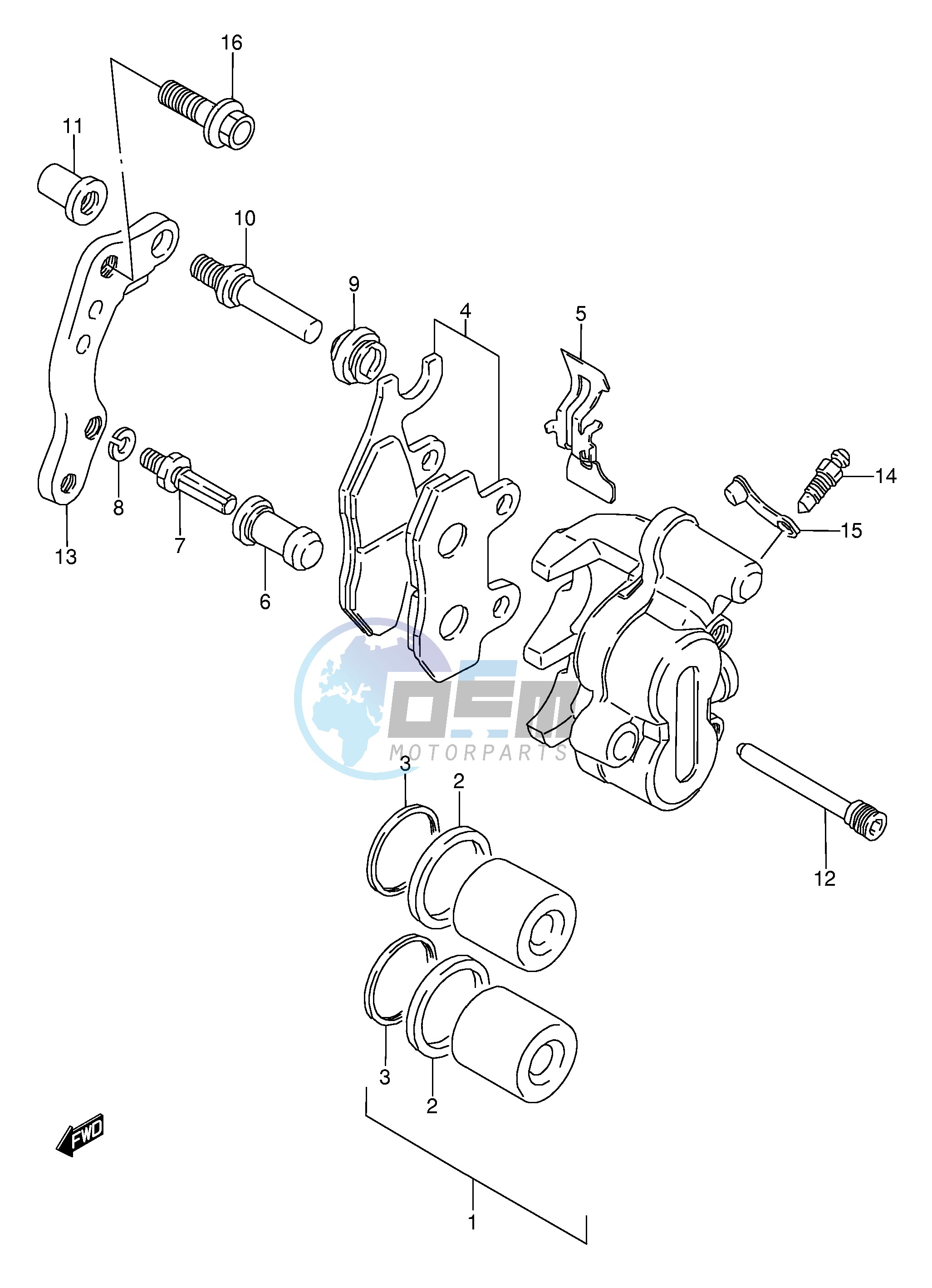 FRONT CALIPER (MODEL K L)