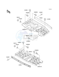 KVF 400 A [PRAIRIE 400 4X4] (A2) [PRAIRIE 400 4X4] drawing FOOTRESTS