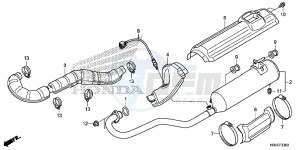 TRX500FM2G TRX500FM Europe Direct - (ED) drawing EXHAUST MUFFLER