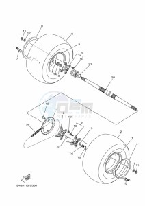 YFM700R (BCXJ) drawing REAR WHEEL