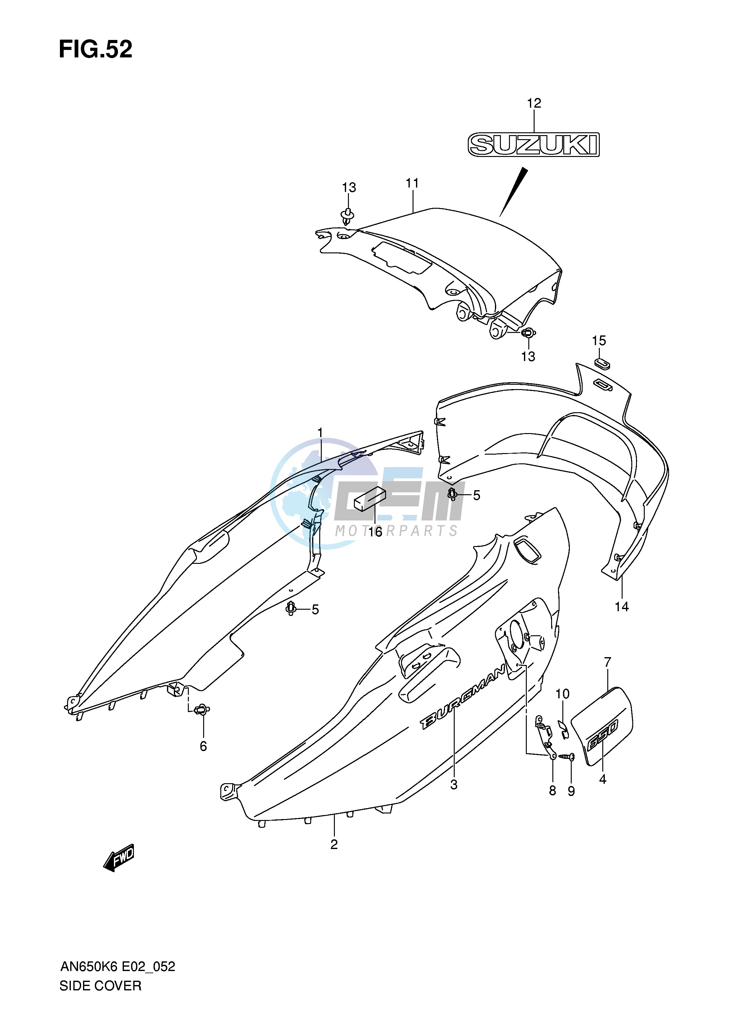 SIDE COVER (AN650K6 K7)