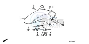 XL700VA9 France - (F / ABS CMF) drawing FRONT FENDER