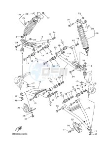 YXE700E YXE70WPAH WOLVERINE R-SPEC EPS (BW12) drawing FRONT SUSPENSION & WHEEL