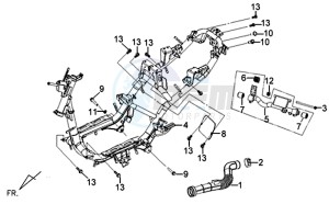 X'PRO 50 (25 KMH) (AE05W5-NL) (L4-M1) drawing FRAME / ENGINE MOUNT