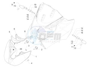 MP3 300 ie E4 LT BUSINESS - SPORT ABS (EMEA) drawing Front headlamps - Turn signal lamps