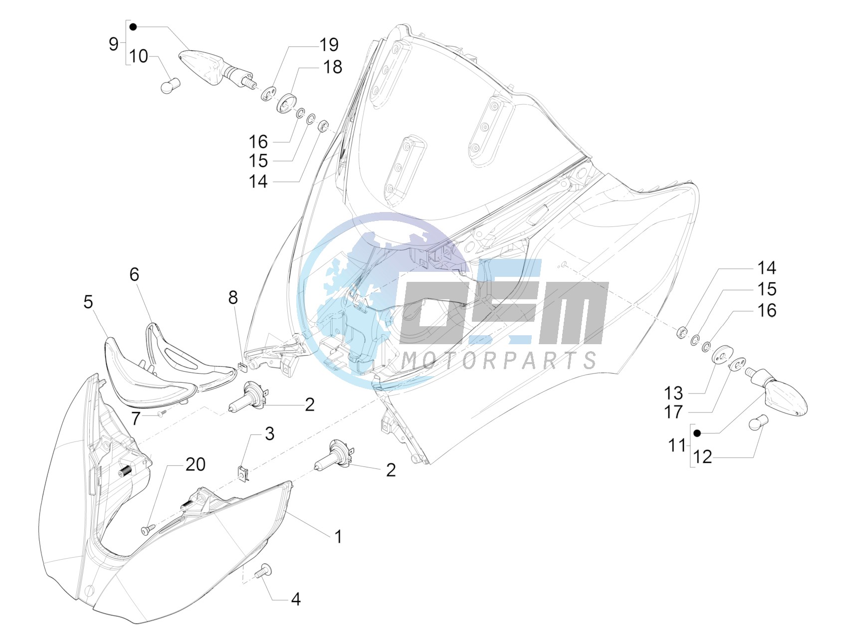 Front headlamps - Turn signal lamps