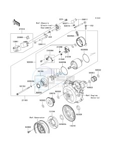 KLX 140 B (KLX140L MONSTER ENERGY) (B8F-B9FA) B9FA drawing STARTER MOTOR