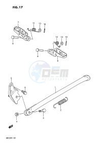 RM125 (E2) drawing STAND - FOOTREST