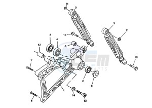 YP MAJESTY 150 drawing REAR ARM