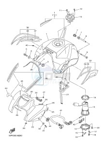 FZ8-N 800 FZ8 (NAKED) (39PT) drawing FUEL TANK