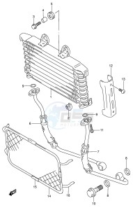 GSX750 (E4) drawing OIL COOLER