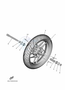 TRACER 9 MTT890 (B5UE) drawing FRONT WHEEL