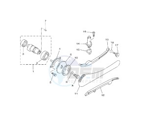 YP R X-MAX 250 drawing CAMSHAFT AND TIMING CHAIN