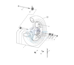 NS AEROX NAKED 50 drawing FRONT WHEEL