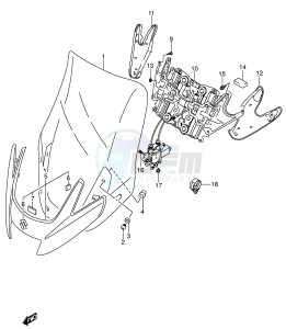 AN650 (E2) Burgman drawing WIND SCREEN (AN650AK5)