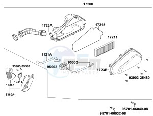 AGILITY 50 10 inch Netherlands drawing Exhaust Muffler