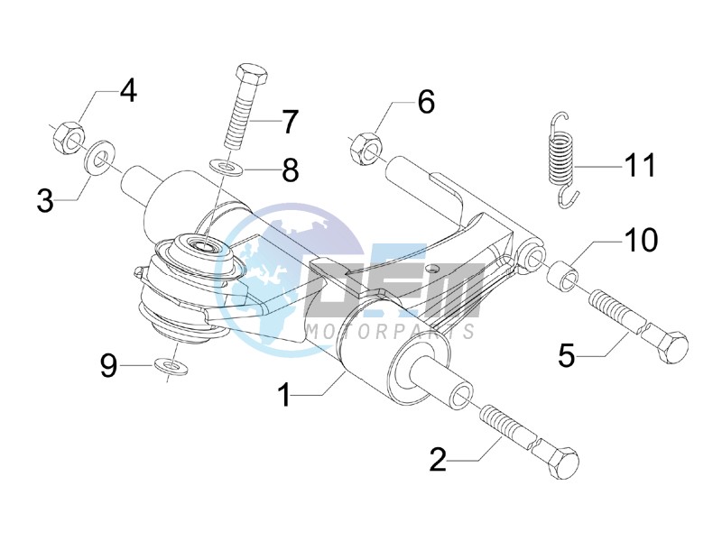 Swinging arm