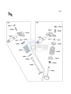 KLX125 KLX125CBF GB XX (EU ME A(FRICA) drawing Valve(s)