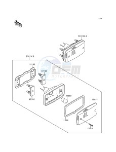 KLF 300 C [BAYOU 300 4X4] (C1-C4) [BAYOU 300 4X4] drawing TAILLIGHT-- S- -