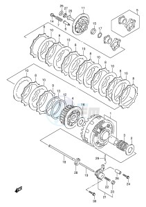 TL1000S (E2) drawing CLUTCH (MODEL X Y K1)