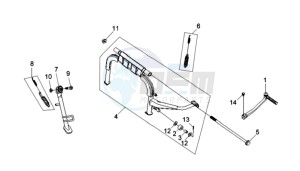 VS125S drawing CENTRAL STAND - SIDE STAND - KICKSTARTER PEDAL