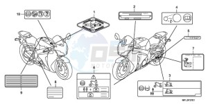 CBR1000RRA Europe Direct - (ED) drawing CAUTION LABEL (2)