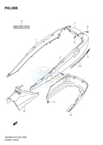 AN400 (E3-E28) Burgman drawing FRAME COVER (AN400K5 K6)