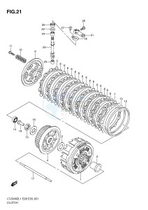 LT-Z400 (E28-E33) drawing CLUTCH