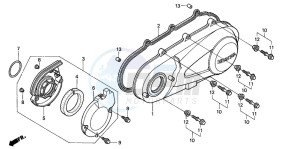 NES125 drawing LEFT CRANKCASE COVER