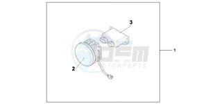 VFR1200XDC drawing KIT FR LED FOG LA