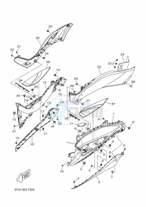 CZD300-A XMAX 300 (BY35) drawing STAND & FOOTREST 2