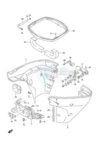 DF 25 V-Twin drawing Side Cover Remote Control