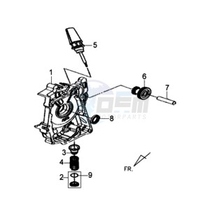 X'PRO 50 (45 KM/H) (AE05W4-EU) (L4-M1) drawing R. CRANK CASE COVER / X'PRO 50 (45 KM/H) (AE05W4-EU) (L4-M1)