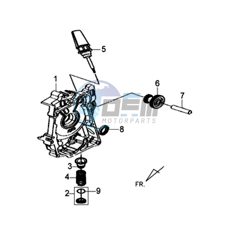 R. CRANK CASE COVER / X'PRO 50 (45 KM/H) (AE05W4-EU) (L4-M1)